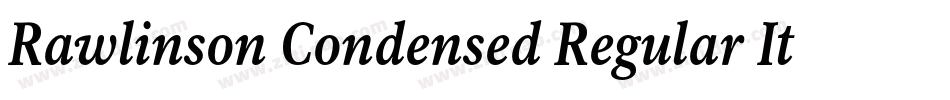 Rawlinson Condensed Regular Italic字体转换